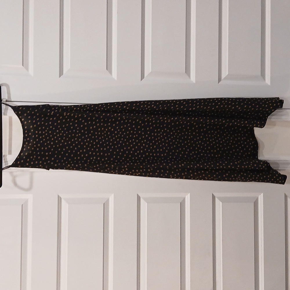 Natalie Martin Black Brown Polka Dot Midi/Maxi Silk Dress Size XS - Picture 5 of 5